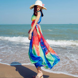 波斯米亚长裙连衣裙波西米亚风格西米沙滩裙泰国过膝裙子森林系