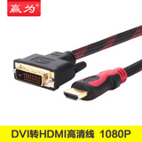 赢为 HDMI转DVI线 DVI转HDMI高清线 笔记本与显示器可互转连接线