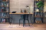 法式美式乡村工业loft风格简约实木橡木铁艺餐桌书桌电脑桌吧台