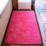 定制床边小地毯家用全铺满房间卧室长方形丝毛绒地垫茶几地毯代购