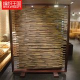 屏风隔断座屏客厅玄关酒店隔断现代中式创意实木竹子-索尼屏风