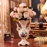 新品大号陶瓷欧式人物花瓶摆件奢华创意现代简约客厅插花装饰饰品