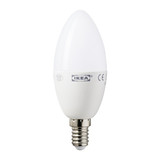 宜家专业代购  里代尔 LED灯泡 E14, 枝形灯 乳白色