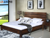 卧室家具全实木床双人床1.8米结婚床原木质高档北美黑胡桃木家具