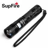 SupFire强光小手电筒可充电A8远射变焦超亮led家用usb迷你神火灯