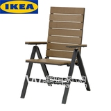 大连宜家IKEA代购法斯特躺椅木质牢固耐用舒适户外可折叠灰黑色