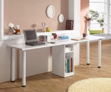 双人笔记本台式电脑桌宜家家用办公桌可定制时尚简约书桌子写字台