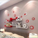 3D立体创意墙贴可移除圆形木质墙饰居家卧室客厅沙发背景墙壁装饰
