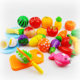 儿童切切看过家家玩具 可切水果蔬菜 仿真厨房玩具散装批发幼儿园