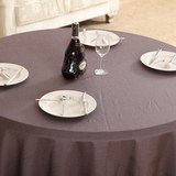 纯色餐桌布会议室欧式亚麻花灰色米色桌布酒店圆桌桌布布艺台布