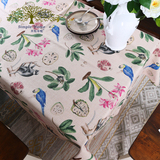 木有年轮 美式乡村风格桌布 餐桌装饰盖布 厚实棉麻质感 可定制