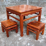 花梨木餐桌椅组合红木小户型宜家小方桌子实木矮桌休闲茶桌茶几