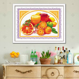 品居精准印花十字绣H472甜美人生水果酒杯餐厅系列简约现代小挂画