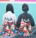 日式和服夏季女装宽松大码七分袖披肩浴衣学生开衫防晒衣薄外套潮