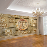 中式婚房新房福字牡丹3D大型壁画电视背景墙纸影视墙壁纸无缝墙布
