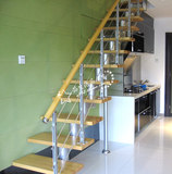 厂家直销 时尚现代风格楼梯 室内楼梯 复式楼梯 钢木楼梯