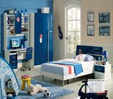 儿童套房家具男孩 青少年王子单人床1.2米1.5米 卧室环保家具组合