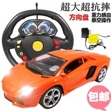 男孩儿童玩具车快速汽车遥控车超大方向盘充电赛车模型仿真小轿车