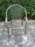 户外椅不锈钢椅双管加厚 阳台椅展会椅不锈钢铝合金桌椅不锈钢椅