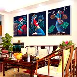 无框画挂画装饰画云南民族风人物画客厅墙画卧室餐厅背景后壁画
