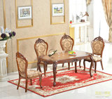 美式法式深色长方形餐台椅欧式餐桌椅实木雕花定制大理石全国包邮