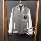 2015秋冬新款MLB棒球服男女加厚NY洋基队棒球衫男PU夹克潮外套
