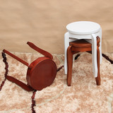 实木凳子木质小圆凳餐椅简约现代家用吃饭小凳子田园简易梳妆凳