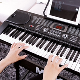 61键黑白键组合透明钢琴键盘电子琴琴五线谱简谱键盘