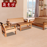 藤意坊 实木多功能沙发床 可折叠藤沙发茶几组合客厅五件套藤椅子
