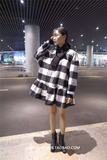山姆大叔 S.ROOM 韩版2015冬季新款加厚磨毛格子纹鱼尾连衣裙