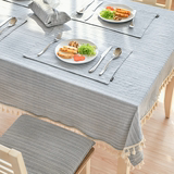 桌布布艺 棉麻日式桌布餐桌布茶几桌布 长方形 桌布防尘布 盖布