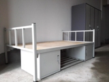 加厚钢制单层铁床1.2米宽铁单层床折叠木上下铺高低床双层床长沙