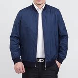 2016春季新款中年男士夹克棒球领商务休闲薄款茄克衫外套上衣青年