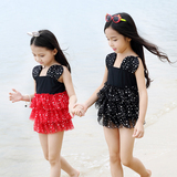 韩国可爱小女孩儿童裙式连体泳衣公主女宝宝幼儿泳装2-3-4-6-7岁8