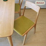 创意日式餐桌宜家家具纯实木餐椅组合黑胡桃色简约美国白橡木北