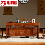 茶桌椅组合 实木仿古中式茶台刺猬紫檀家具功夫泡茶桌子红木茶桌