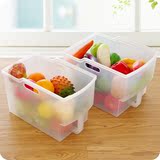 日本进口塑料收纳筐厨房橱柜收纳盒水果蔬菜整理筐桌面杂物置物篮