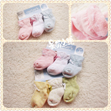 外贸原单婴儿小宝宝冬季加厚纯棉袜子组合！婴儿袜短袜