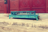 新中式全实木彩漆彩绘做旧复古家具中国风电视机柜视听柜储物柜