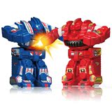 华威正版极速勇士玩具两只装电动对战遥控机器人对打急速爆旋男孩