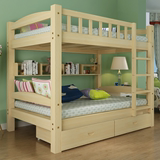 下铺松木质学生成人床员工高架宿舍床实木儿童双层子母床高低床上