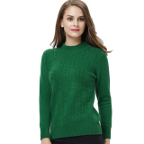 鄂尔多斯市产 女式秋冬半高领套头毛衣 女士正品特价羊绒衫DC6681