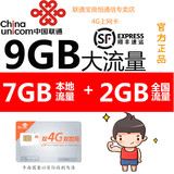 浙江联通3G/4G上网卡9GB纯流量卡上网卡ipad无线上网卡手机卡包邮