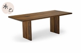 实木家具原木黑胡桃橡木餐桌日式简约北欧工作台书桌私人定制定做