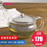HARIO日本原装进口泡茶壶 耐热玻璃茶壶带不锈钢滤网泡茶壶CHN