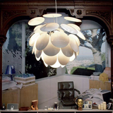 名师设计 创意圆片松果二代荷花简约现代卧室客厅灯具餐厅吊灯
