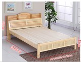 新款实木儿童床 松木床书架床 储物箱 1.2米1.5米公主床 青少年床