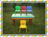 儿童幼儿长方形桌/彩色塑料桌/幼儿园课桌椅/塑料椅