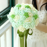 新娘手捧花婚礼结婚影楼拍摄道具捧花白色绿色fiffany蒂芙尼蓝色