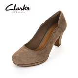 clarks正装女鞋 Chorus Nights 圆头中跟正装女皮鞋16新品